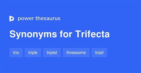 trifecta synonym|more frequent synonym.